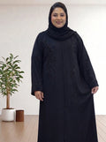 Elegant black Handmade Abaya with Matching Hijab