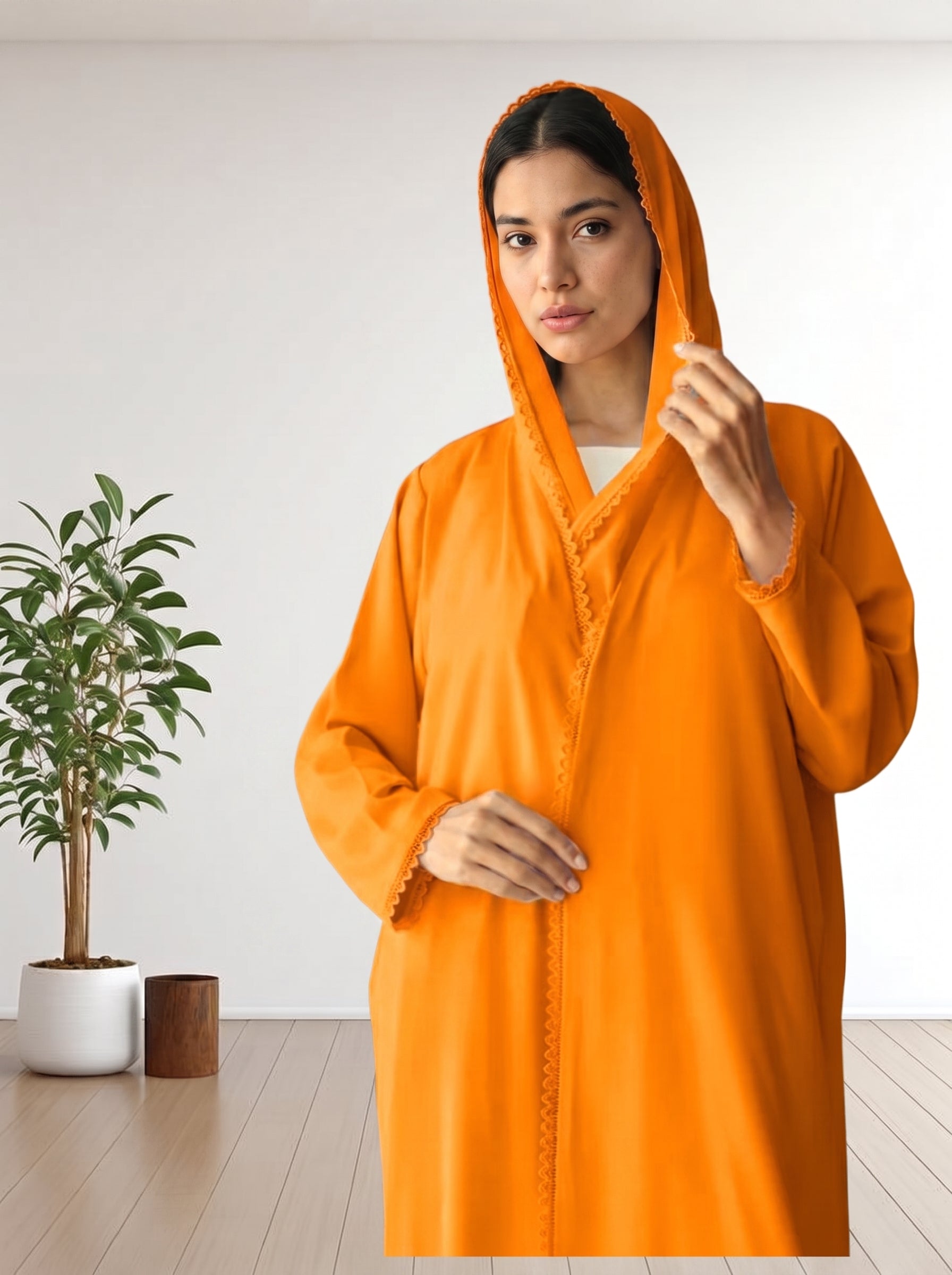 abaya green fabric foua