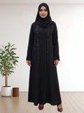 Premium Burnt Orange Beaded Occasion Abaya with Matching Hijab